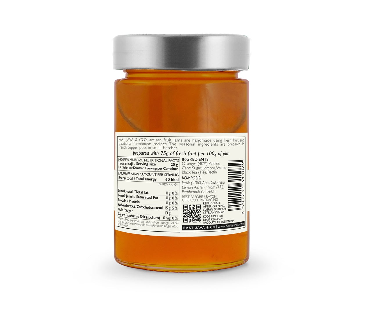 Orange Jam with Javanese Tea - 250g (Selai Jeruk & Teh) – EAST JAVA ...
