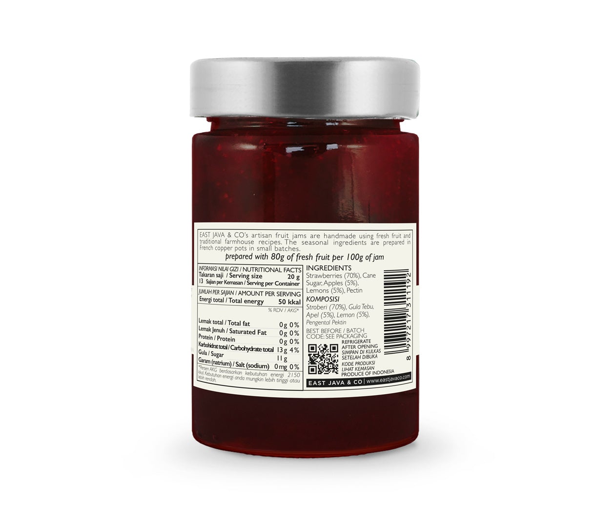 Strawberry Jam - 250g (Selai Stroberi) – EAST JAVA & CO - Singapore